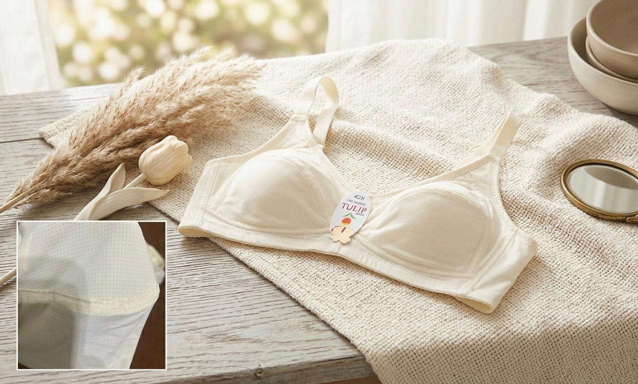 Bra For Ladies High Quality Breathable Bra With Soft Straps, Mesh Wireless Bralette - Soft Support Everyday Comfort Bra