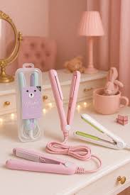 Mini Hair Straightener, Portable Ceramic Plate Flat Iron | Travel & Pocket Size Hair Styling Tool for Girls, Lightweight Hair Straightener, Straightener for College Girls, Quick Heat Hair Straightener, Affordable Mini Hair Straightener, Compact Flat Iron