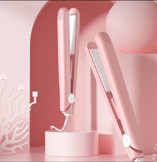 Mini Hair Straightener, Portable Ceramic Plate Flat Iron | Travel & Pocket Size Hair Styling Tool for Girls, Lightweight Hair Straightener, Straightener for College Girls, Quick Heat Hair Straightener, Affordable Mini Hair Straightener, Compact Flat Iron