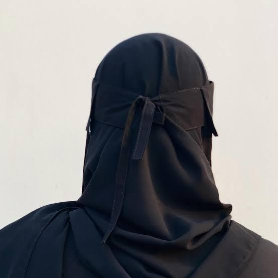 Short Length Forehead Saudi Niqab Ready-to-Wear Hijab, Extra Small, 7X11 High-Quality Lightweight Imported Chiffon and Georgette, Comfortable and Modest
