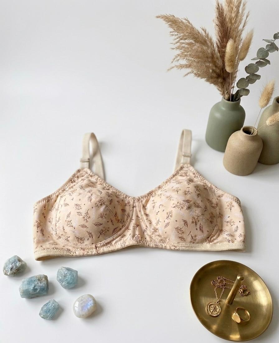 Fausa Apex Bra For Girls Branded Breathable soft stuff with High quality Material Premium Floral Printed Non-Padded Everyday wearing Bra Comfort Fit