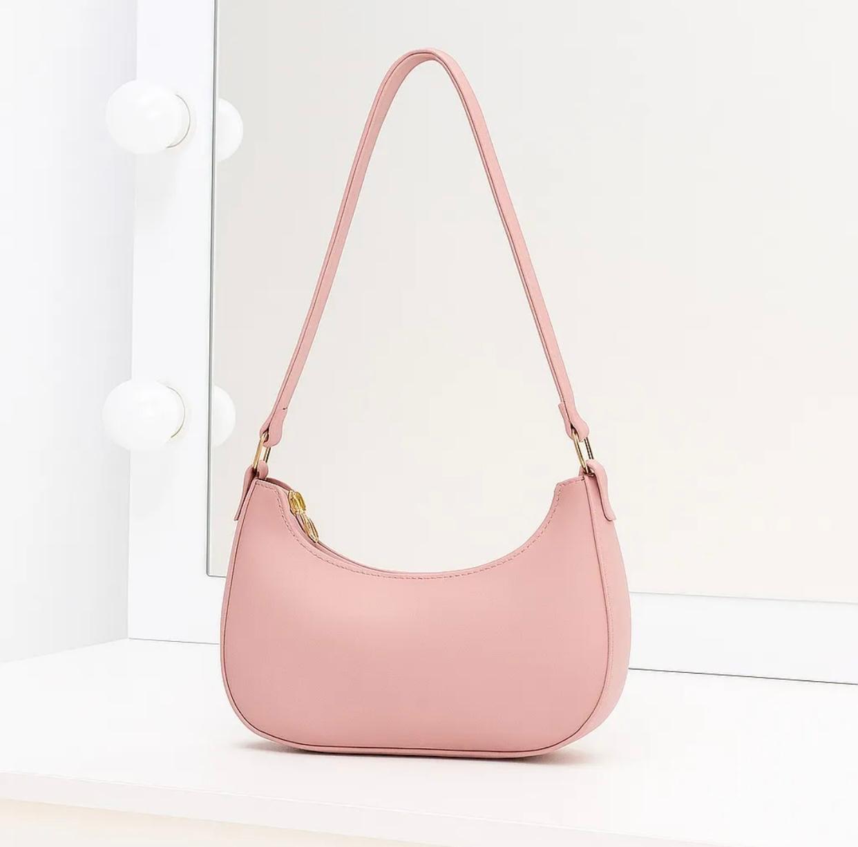 New Solid Color Shoulder Bag for Women | Elegant Underarm Hobo Clutch | Casual Trendy Crescent Purse