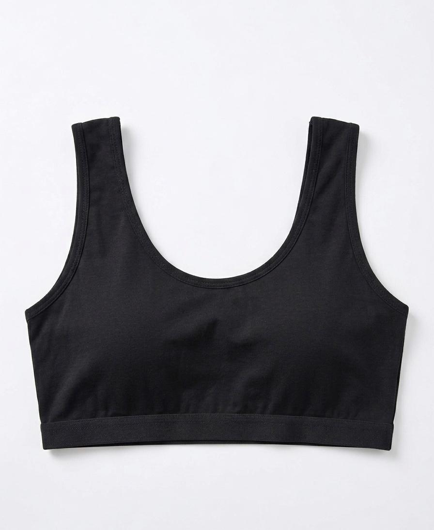 Fausa Seamless Comfort Cotton Sports Bra Non-Wired Removable Padded Sleep Crop Top Bralette Everyday Comfort Sport Bra