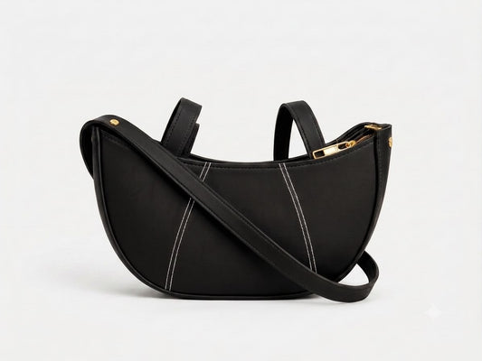 Dave Moon Bag – Premium PU Leather Crescent Shoulder & Crossbody Bag for Women