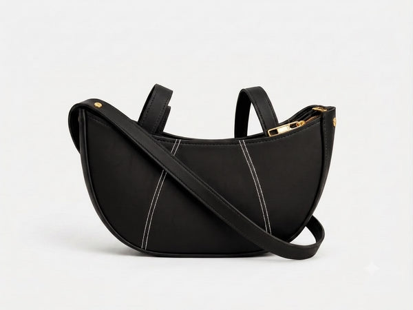 Dave Moon Bag – Premium PU Leather Crescent Shoulder & Crossbody Bag for Women