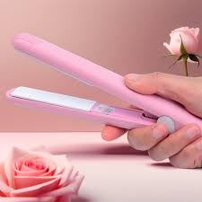 Mini Hair Straightener, Portable Ceramic Plate Flat Iron | Travel & Pocket Size Hair Styling Tool for Girls, Lightweight Hair Straightener, Straightener for College Girls, Quick Heat Hair Straightener, Affordable Mini Hair Straightener, Compact Flat Iron